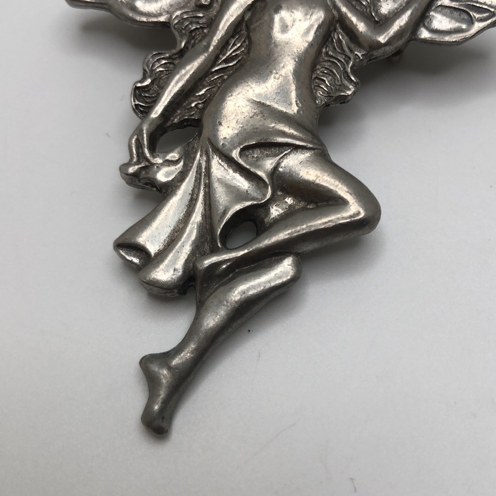 VINTAGE 1987 SEAGULL PEWTER CANADA FAIRY PIN BROOCH - Picture 3 of 6
